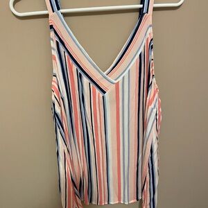 Lane Bryant Multicolor Striped Tank Top